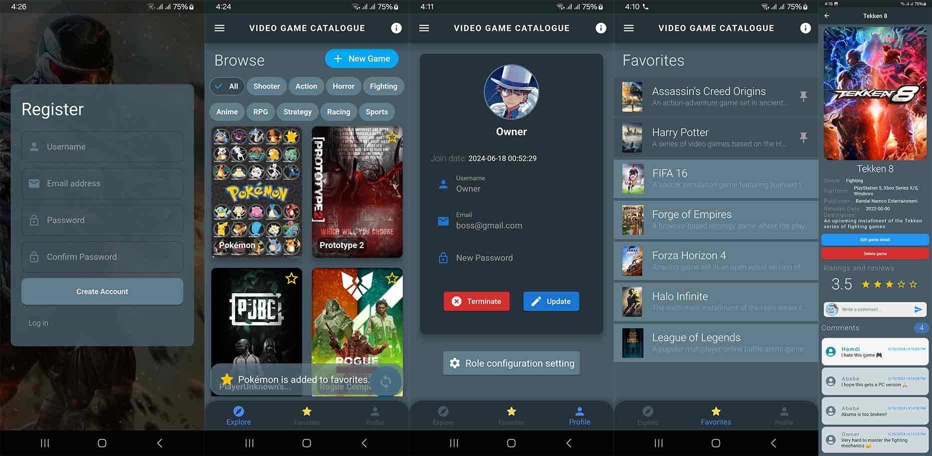 Video Game Catalogue